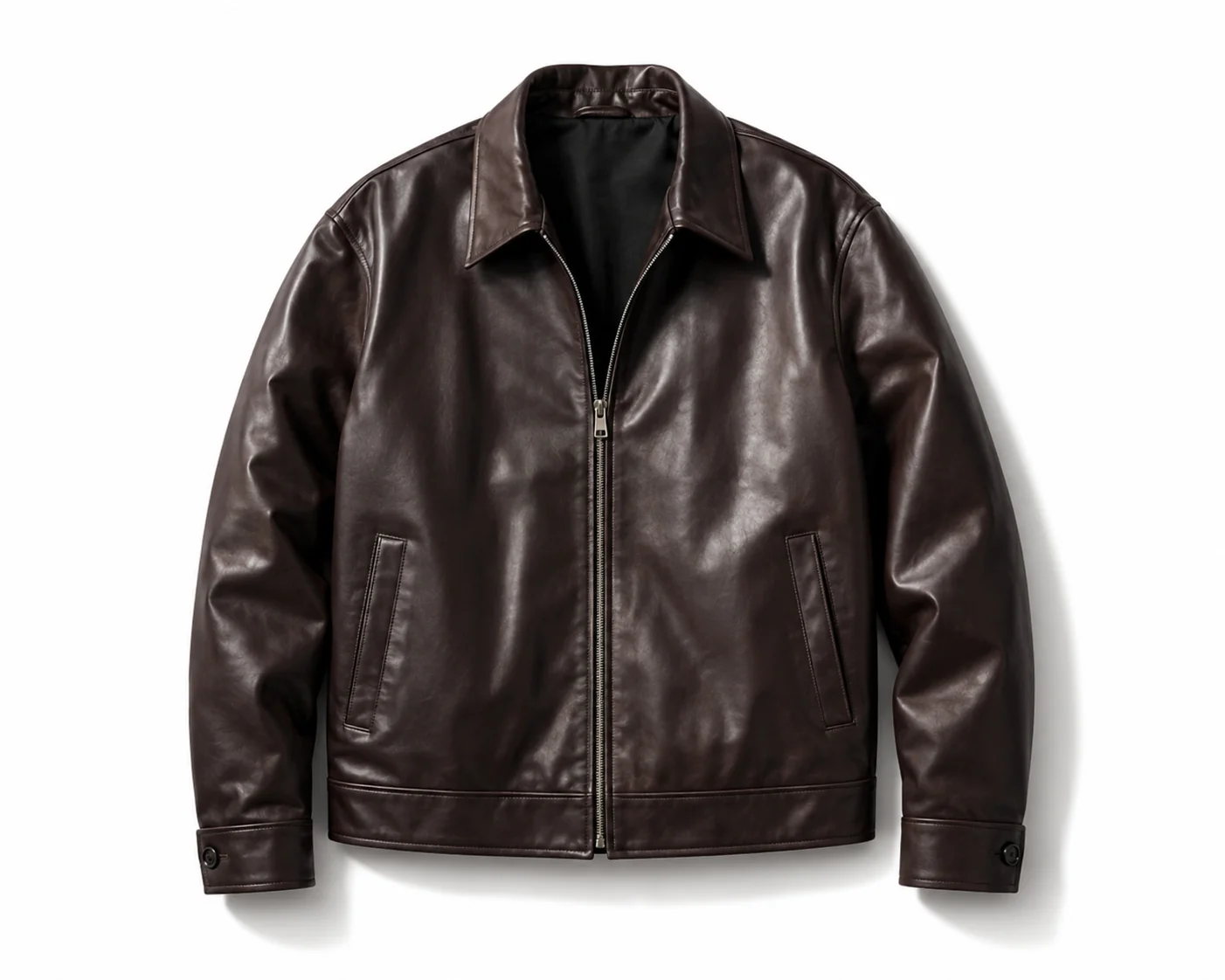 Brown leather jacket