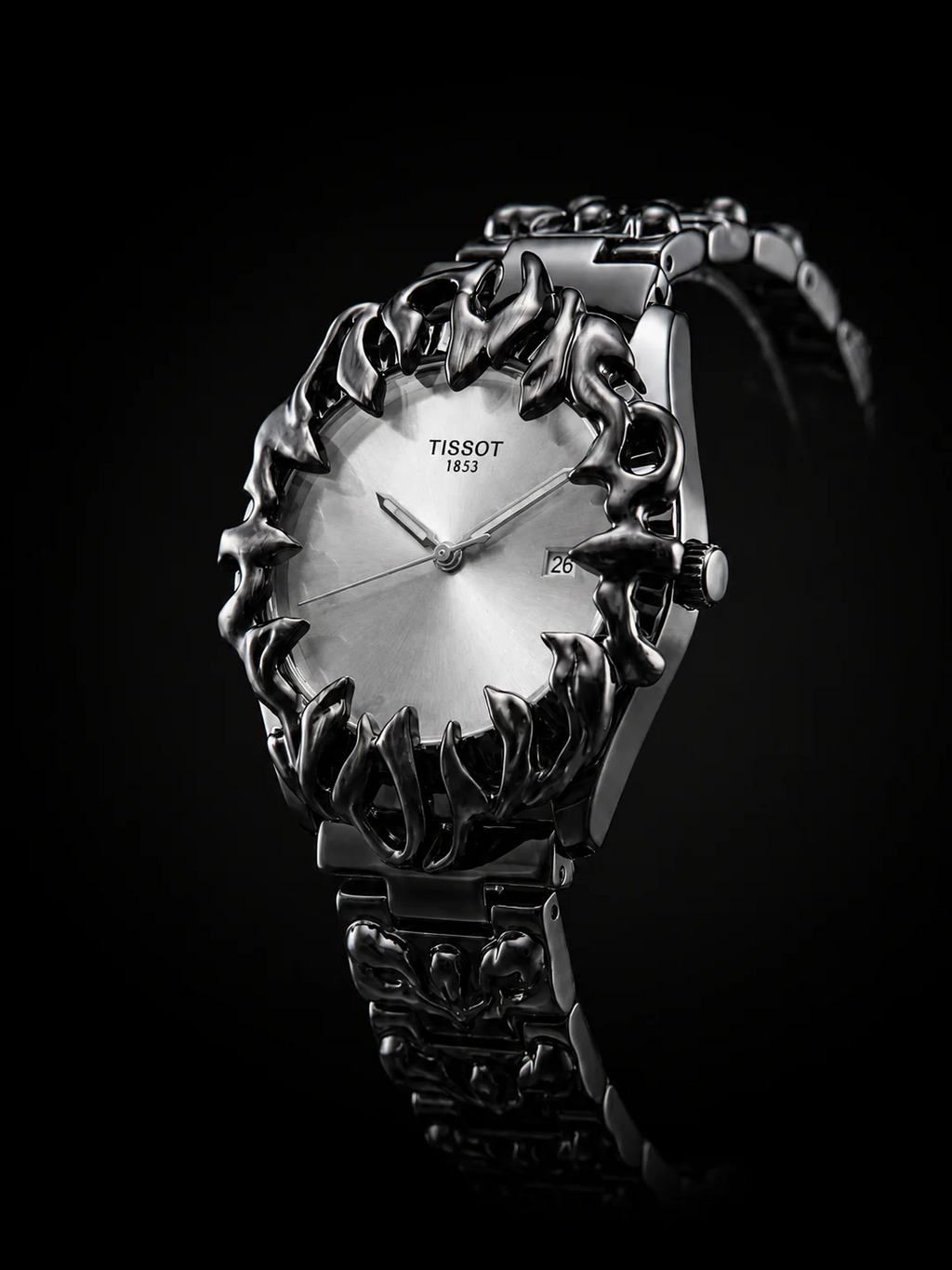 Gothic silver dial