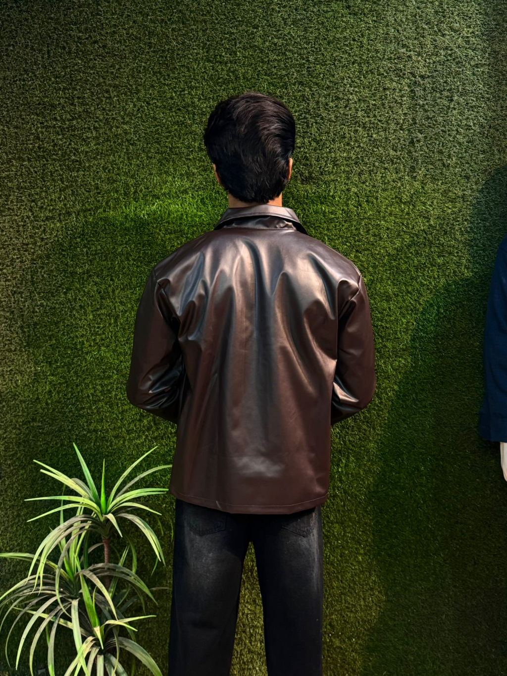 Brown leather jacket