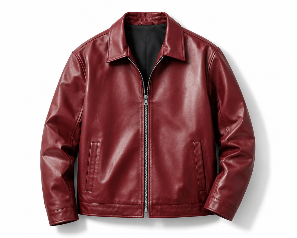 Red leather jacket
