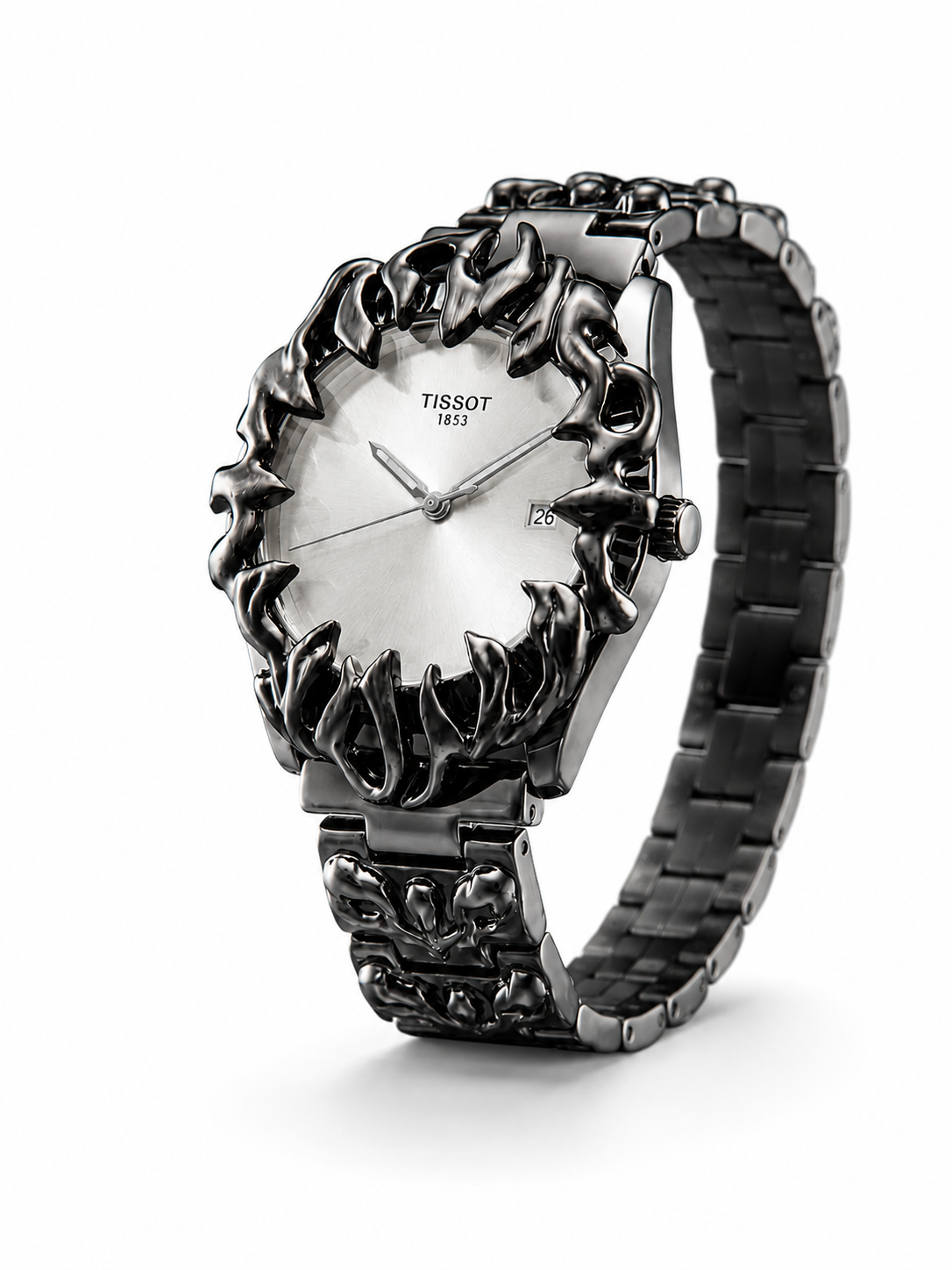 Gothic silver dial